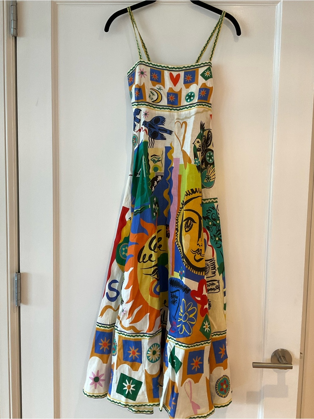 Alemais Multicolor Sun & Celestial Print Maxi Dress